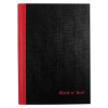 Hardcover Casebound Notebooks, Scribzee Compatible, 1-Subject, Wide/Legal Rule, Black/Red Cover, (96) 8.25 x 5.63 Sheets