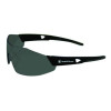 44 Magnum Safety Glasses, Frameless, Black Single Lens, 12/Box