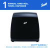 Slimroll Manual Towel Dispenser, 12.65 x 13.02 x 7.18, Black