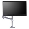 Desk-Mounted Flat Panel Monitor Arm, For 22" Monitors, 360 Deg Rotation, 180 Deg Tilt, 360 Deg Pan, Silver, Supports 40 Lb