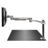 Desk-Mounted Flat Panel Monitor Arm, For 22" Monitors, 360 Deg Rotation, 180 Deg Tilt, 360 Deg Pan, Silver, Supports 40 Lb