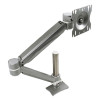 Desk-Mounted Flat Panel Monitor Arm, For 22" Monitors, 360 Deg Rotation, 180 Deg Tilt, 360 Deg Pan, Silver, Supports 40 Lb