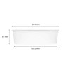 Food Bucket, 48 Oz, 7.99" Dia x 2.4"h, White, Paper, 270/Carton