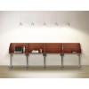 Study Carrell Add On, 1-Leg, 31.25 X 23.25 X 45.25, Cherry