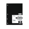 Spiral Notebook, One-Subject, Wide/Legal Rule, Randomly Assorted Cover Color, (70) 10.5" x 7.5" Sheets