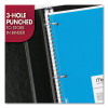 Spiral Notebook, One-Subject, Wide/Legal Rule, Randomly Assorted Cover Color, (70) 10.5" x 7.5" Sheets