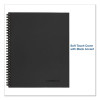 Wirebound Guided Business Notebook, Meeting Note Format, Dark Gray Linen Cover, (80) 11 x 8.25 Sheets