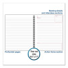 Wirebound Guided Business Notebook, Meeting Note Format, Dark Gray Linen Cover, (80) 11 x 8.25 Sheets