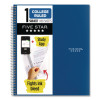 Wirebound Notebook, 1-Subject, Medium/College Rule, Randomly Assorted Cover Color, (100) 11 x 8.5 Sheets