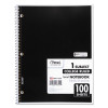 Spiral Notebook, 1-Subject, Medium/College Rule, Randomly Assorted Cover Color, (100) 11 x 8 Sheets