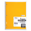 Spiral Notebook, 1-Subject, Medium/College Rule, Randomly Assorted Cover Color, (100) 11 x 8 Sheets
