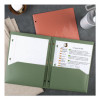 Recycled Plastic Two-Pocket Folder, Side: 3-Hole Punched, Accommodates 11 x 8.5 Sheets, Randomly Assorted Colors