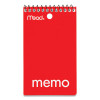 Wirebound Memo Pad, Randomly Assorted Cover Colors, Medium/College Rule, (60) White 3 x 5 Sheets