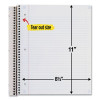 Style Wirebound Notebook, 1-Subject, Medium/College Rule, Randomly Assorted Cover Color, (80) 11 x 8.5 Sheets