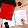 Wirebound Notebook, 3-Subject, Wide/Legal Rule, Assorted Cover Colors, (150) 10.5 x 8.63 Sheets, 3/Pack