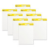 Vertical-Orientation Self-Stick Easel Pads, Unruled, 25 x 30, White, 30 Sheets, 8/Pack