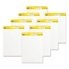 Vertical-Orientation Self-Stick Easel Pads, Unruled, (30) White 25 x 30 Sheets, 8/Pack