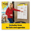Vertical-Orientation Self-Stick Easel Pads, Wide/Legal Rule, (30) White 25 x 30 Sheets, 6/Pack