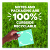 100% Recycled Paper Super Sticky Notes, 3" x 3", Oasis, 70 Sheets/Pad, 24 Pads/Pack