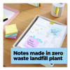 100% Recycled Paper Super Sticky Notes, 3" x 3", Oasis, 70 Sheets/Pad, 24 Pads/Pack