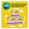 100% Recycled Paper Super Sticky Notes, 3" x 3", Oasis, 70 Sheets/Pad, 24 Pads/Pack