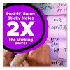 100% Recycled Paper Super Sticky Notes, 3" x 3", Oasis, 70 Sheets/Pad, 24 Pads/Pack