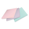 100% Recycled Paper Super Sticky Notes, Ruled, 4" x 4", Wanderlust Pastels, 70 Sheets/Pad, 3 Pads/Pack