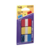 1" Plain Solid Color Tabs, 1/5-Cut, Assorted Primary Colors, 1" Wide, 66/Pack