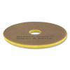 Clean And Shine Pad, 19" Diameter, Brown/Yellow, 5/Carton