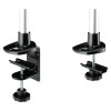 Dual-Swivel Monitor Arm, 360 Degree Rotation, +15 Degree/-90 Degree Tilt, 180 Degree Pan, Black/Gray, Supports 30 Lbs
