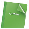 Clear Front Standard Grade Report Cover, Three-Prong Fastener, 0.5" Capacity, 8.5 X 11, Clear/Green, 25/Box