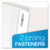 Twin-Pocket Folder With Prong Fasteners, Accommodates (135) 11 x 8.5 Sheets, White, 25/Box