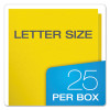 Twin-Pocket Folder With Prong Fasteners, Accommodates (135) 11 x 8.5 Sheets, Yellow, 25/Box
