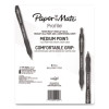 Profile Ballpoint Pen, Retractable, Medium 1 Mm, Black Ink, Translucent Black Barrel, 8/Pack