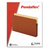 Smart Shield File Pocket, 3.5" Expansion, Letter Size, Red Fiber, 10/Box