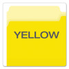 Colored File Folders, 1/3-Cut Tabs: Assorted, Legal Size, Yellow/Light Yellow, 100/Box
