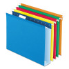 Extra Capacity Reinforced Hanging File Folders With Box Bottom, 2" Capacity, Letter Size, 1/5-Cut Tab, Assorted Colors,25/Bx