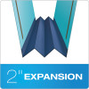 Hanging Classification Folders With Dividers, Legal Size, 2 Dividers, 2/5-Cut Exterior Tabs, Blue