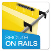 Surehook Hanging Folders, Letter Size, 1/5-Cut Tabs, Yellow, 20/Box