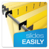 Surehook Hanging Folders, Letter Size, 1/5-Cut Tabs, Yellow, 20/Box