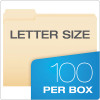 Manila File Folders, 1/3-Cut Tabs: Assorted, Letter Size, 0.75" Expansion, Manila, 100/Box