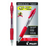 G2 Premium Gel Pen, Retractable, Extra-Fine 0.5 Mm, Red Ink, Smoke/Red Barrel, Dozen