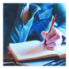 G2 Premium Gel Pen, Retractable, Extra-Fine 0.5 Mm, Red Ink, Smoke/Red Barrel, Dozen