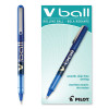 Vball Liquid Ink Rollerball Pen, Stick, Fine 0.7 Mm, Blue Ink, Blue/Clear Barrel, Dozen