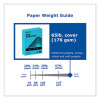 Color Cardstock, 65 Lb Cover Weight, 8.5 x 11, Blue, 250/Ream