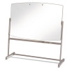 Total Erase Reversible Mobile Presentation Easel, 72" x 48", White Surface, Neutral Beige Steel Frame