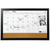 Magnetic Combination Board Calendar, Monthly Planning/Scheduling, 35" x 23", Tan/White Surface, Black Wood Frame
