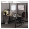 Arc Frame Cubicle Board, Magnetic Dry Erase, 30" x 18", White Surface, Satin Aluminum Frame