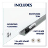 Brilliance Glass Dry-Erase Boards, 72" x 48", White Surface