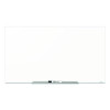 Invisamount Magnetic Glass Marker Board, 74" x 42", White Surface